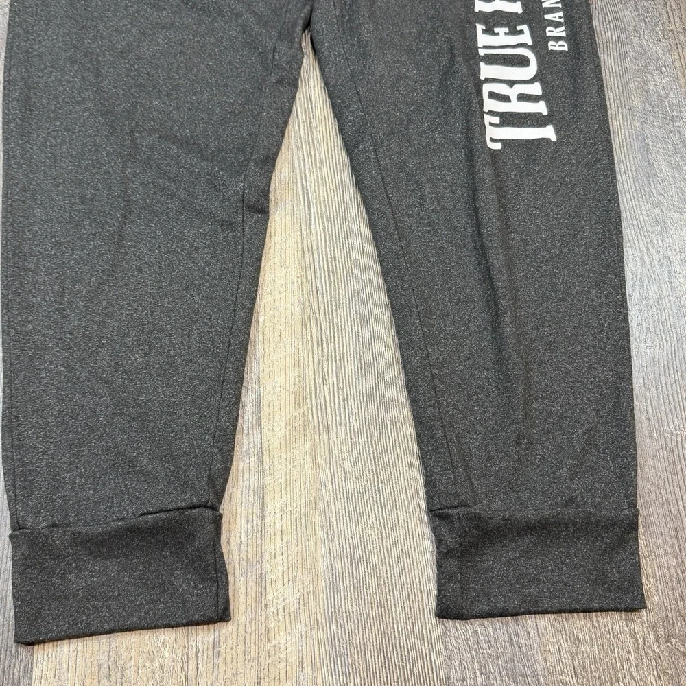 True Religion Loungewear‎ Jogger Pajama Pants Small Gray Logo Lighweight Stretch